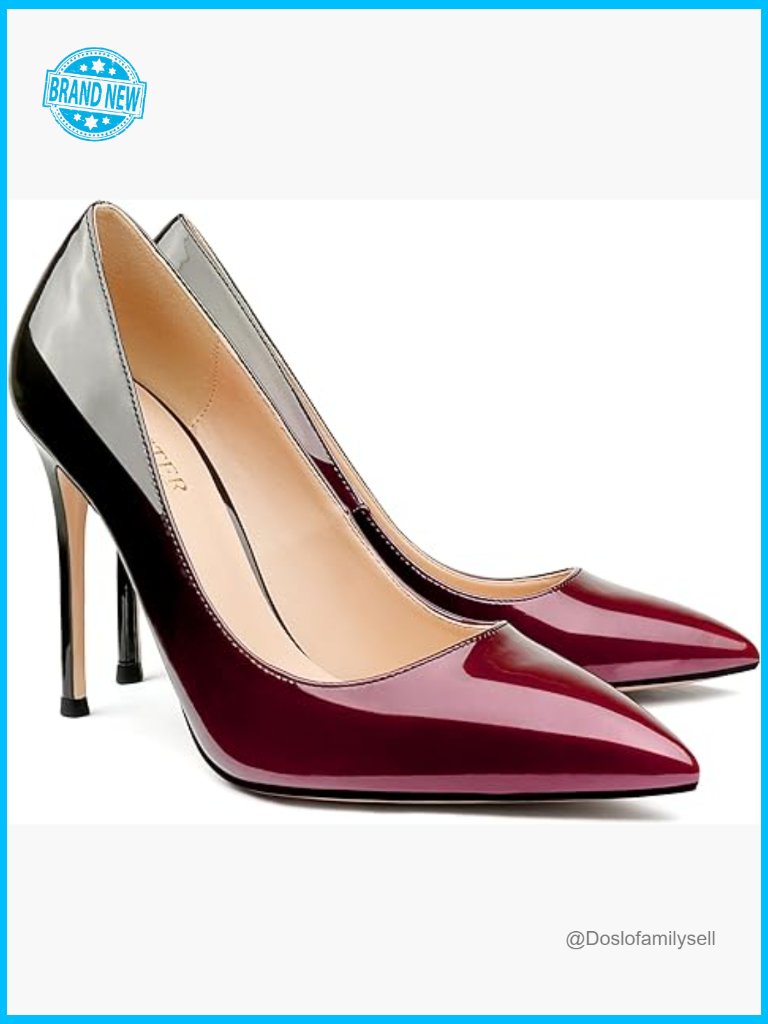 Pointed Toe Stiletto Pumps Slip On Wedding Party Elegant Heels